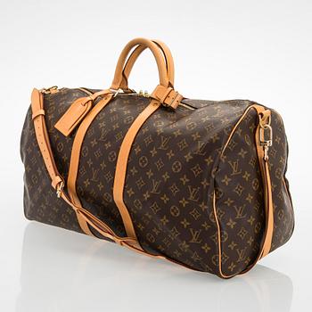 Louis Vuitton, a Monogram Canvas 'Keepall 55 Bandoulière' weekend bag.