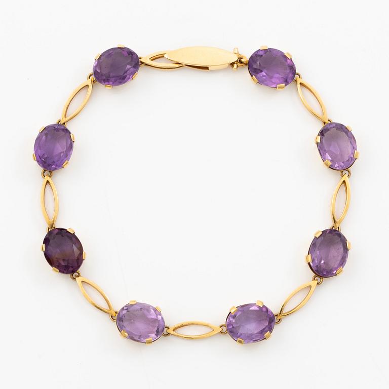 Stigbert, Engelbert, bracelet, 18K gold with amethysts.