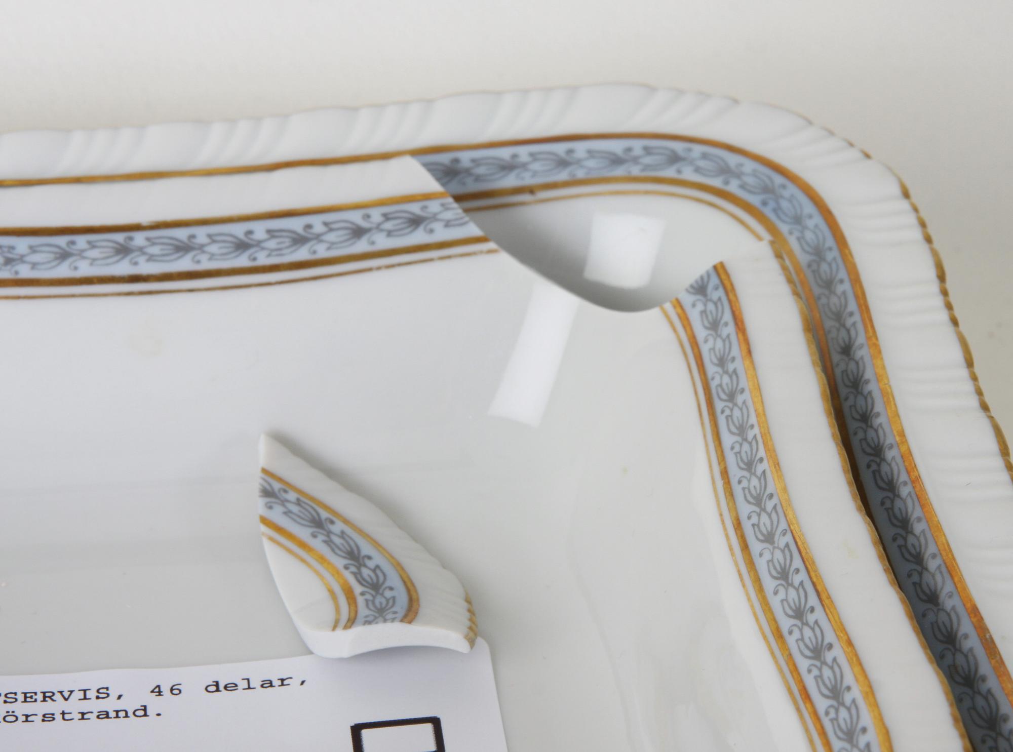 MATSERVIS, 46 delar, porslin, Rörstrand.