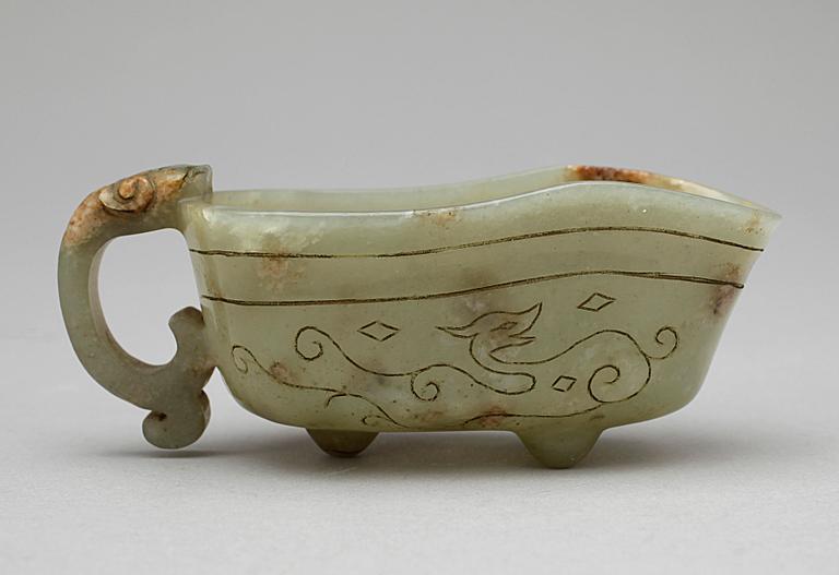 BÄGARE, nefrit. Kina, 1900-tal.