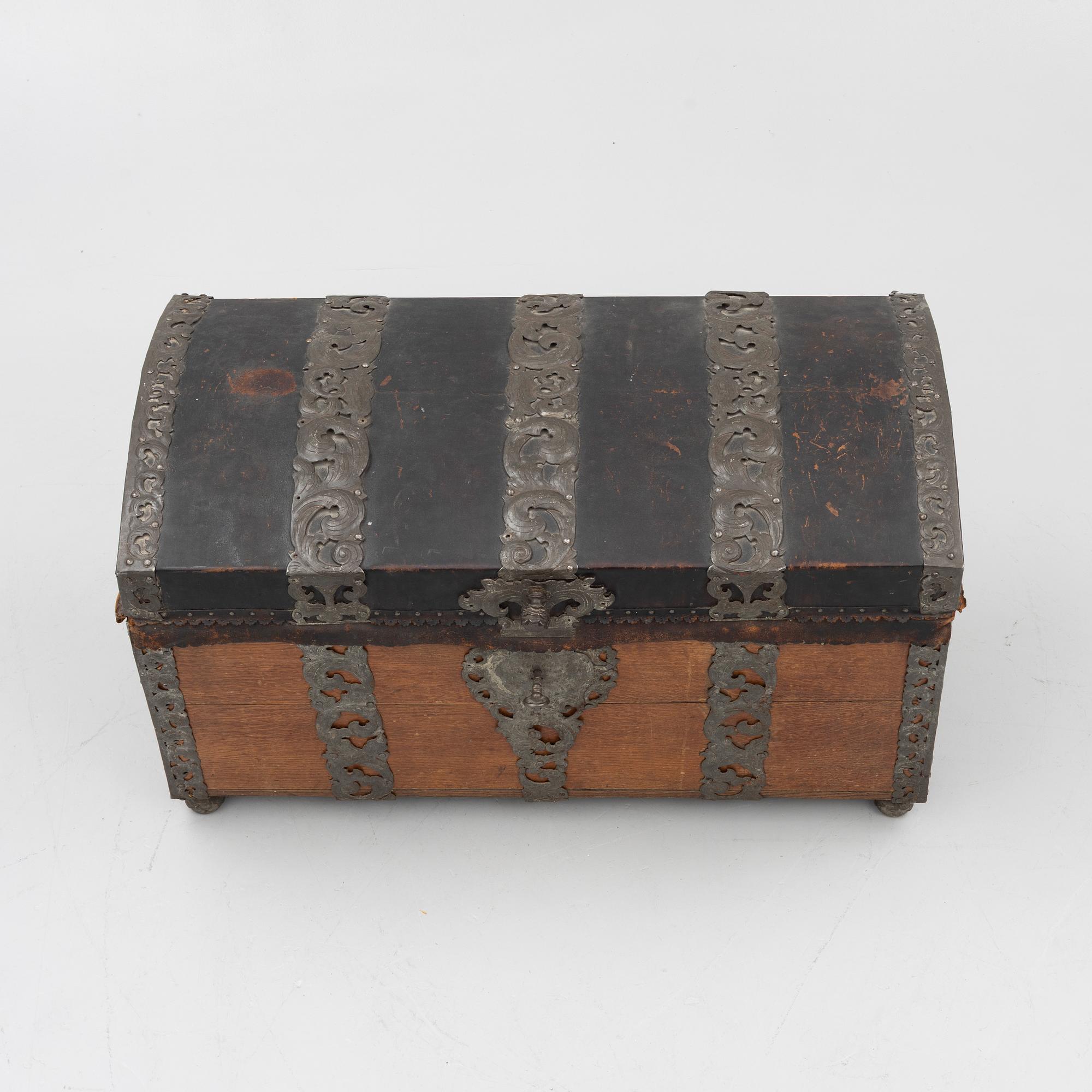 A Swedish baroque chest, circa 1700.