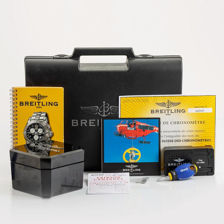 Breitling, Emergency Mission, chronograph, wristwatch, 45 mm.