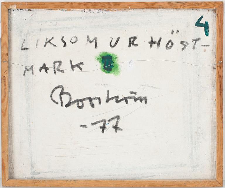 HARRY BOOSTRÖM, olja på pannå, signerad, betitlad samt daterad -77.