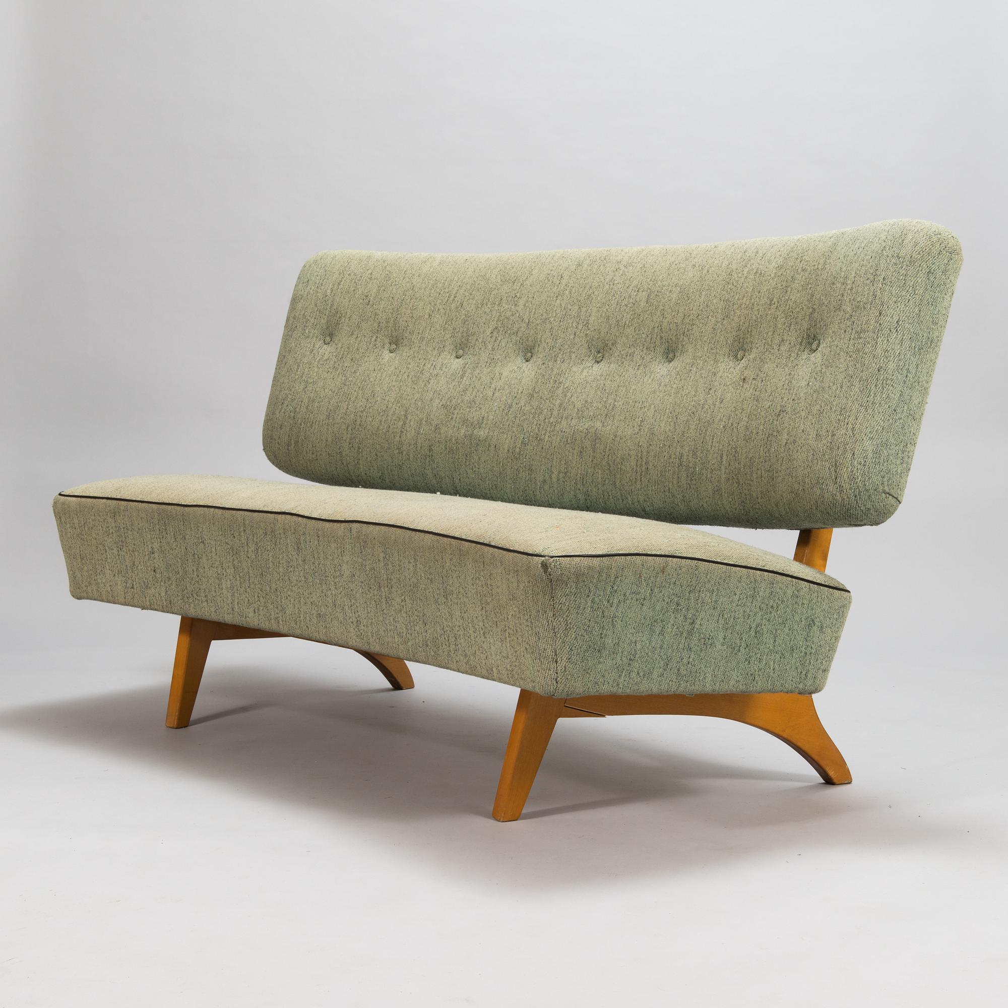 Oiva Parviainen, A 1950s sofa, 'Susanna' for Lahden Lepokalusto, Finland.