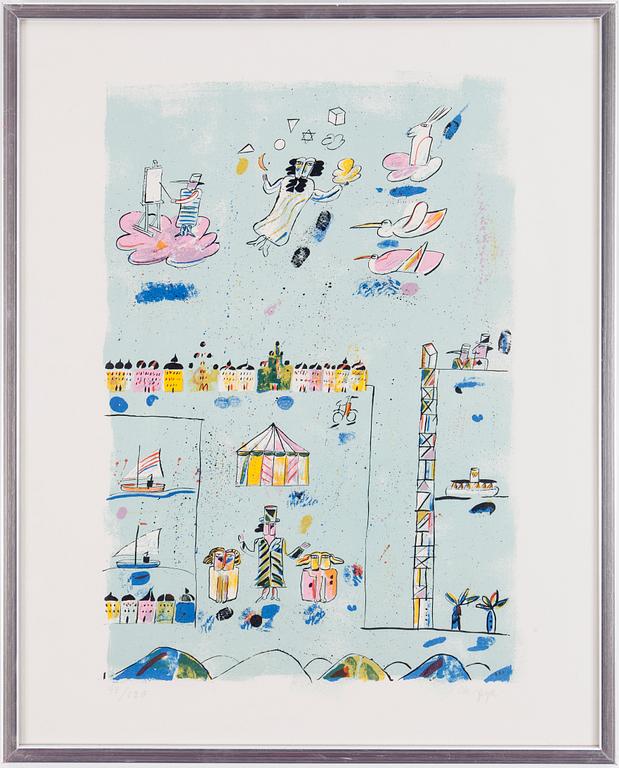 MADELEINE PYK, lithograph in colours, signed M. pyk and numbered 97/120 with pencil.