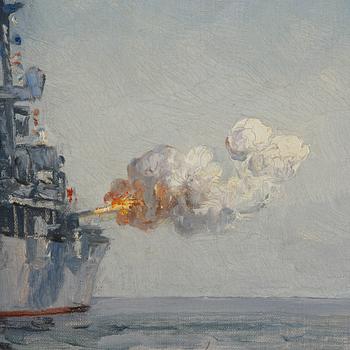 Christian Benjamin Olsen, Artillery Ship "Nils Juel" Salutes to Iceland.