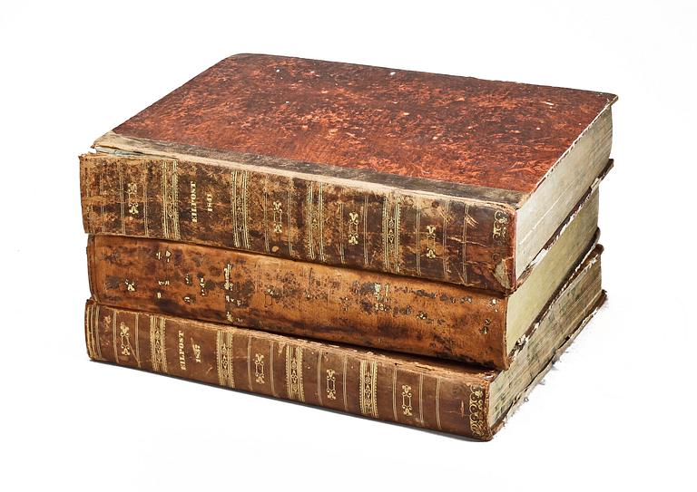 INBUNDEN TIDSKRIFT, 3 vol, "Eilpost für Moden 1837, 1838, 1841", Leipzig.