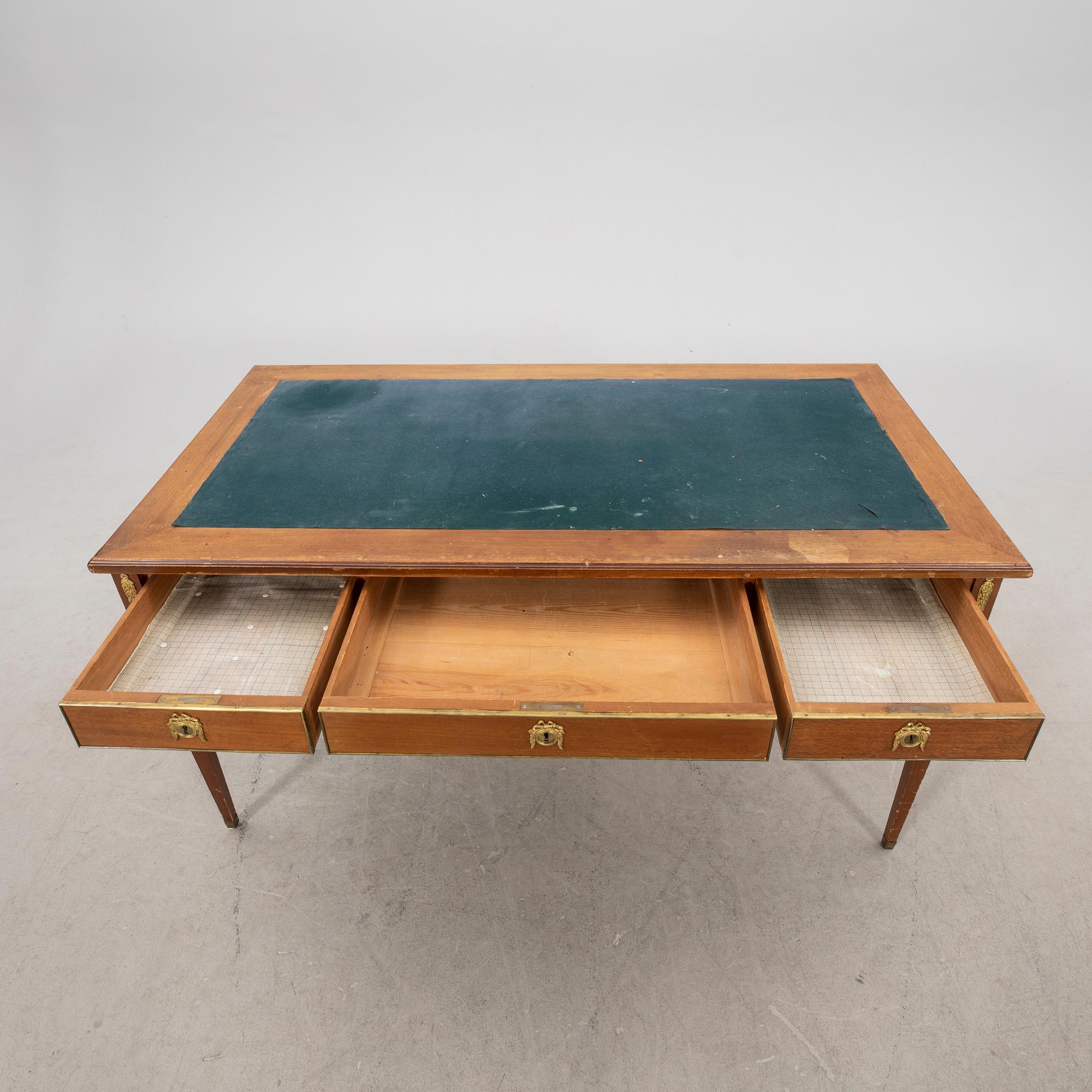 A late Gustavian style mahogany desk first half of the 20th century.
