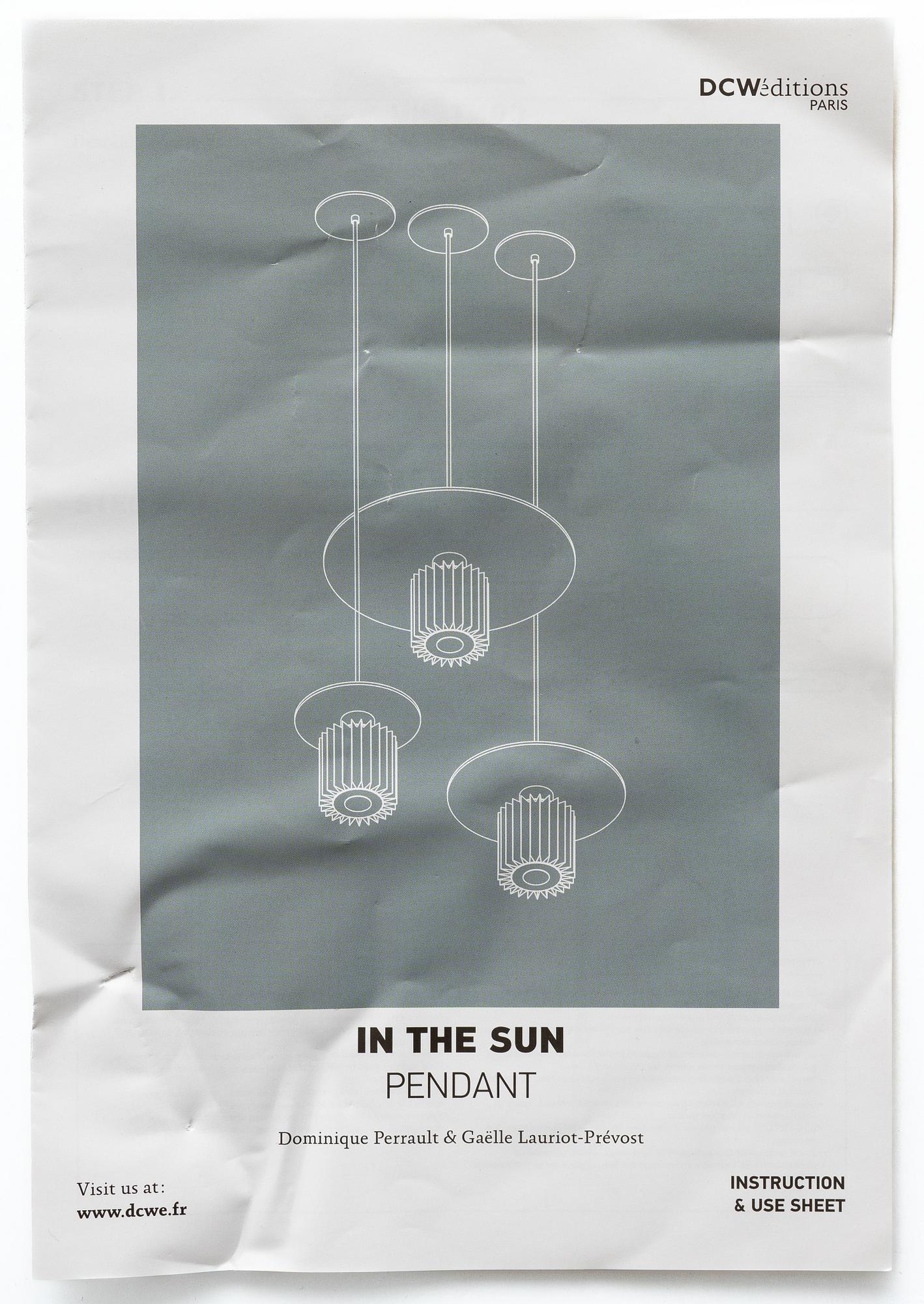 Dominique Perrault & Gaëlle Lauriot-Prévost, pendant lamp "In the sun", DCW editions, P 380, France.