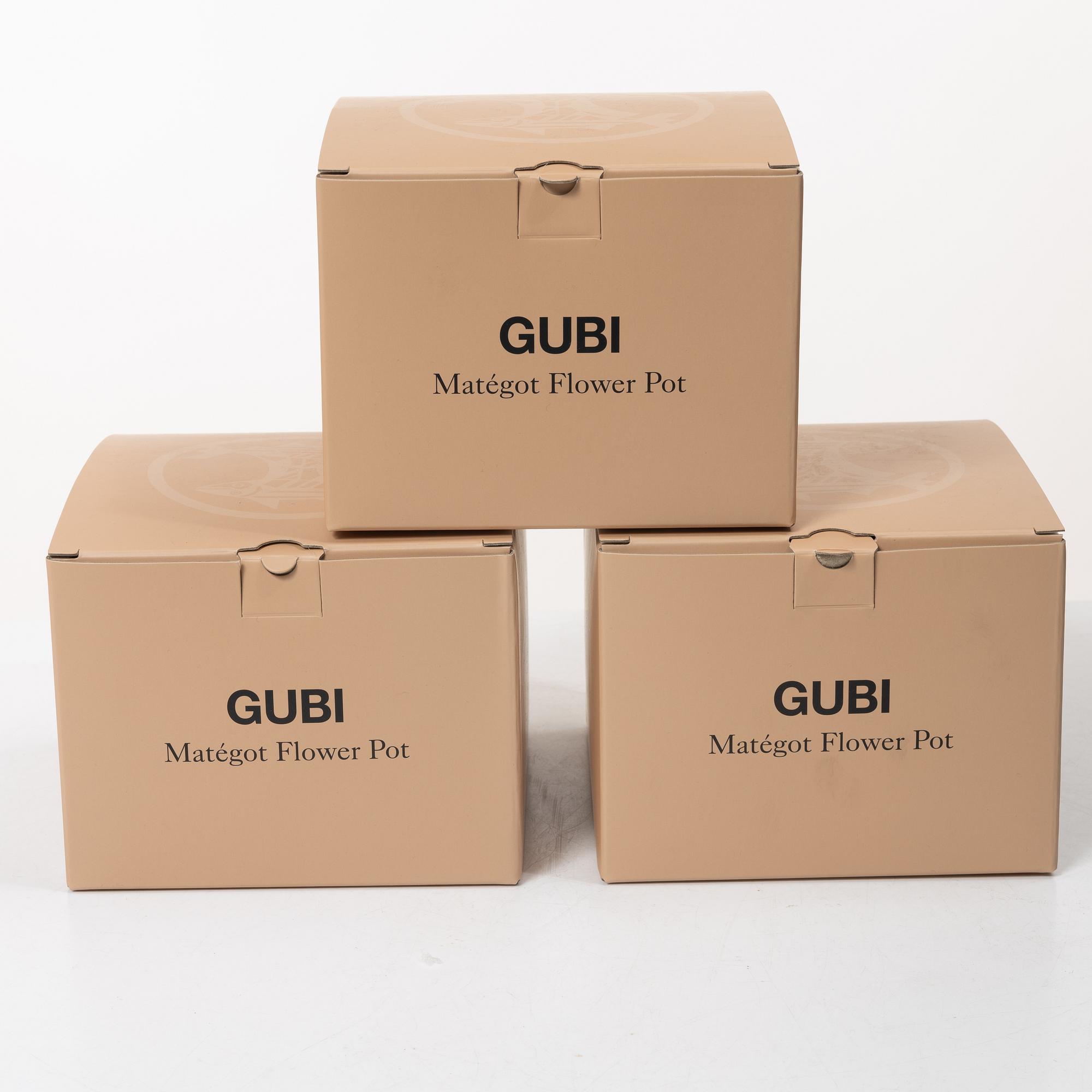 Mathieu Matégot, three flower pots, Gubi.