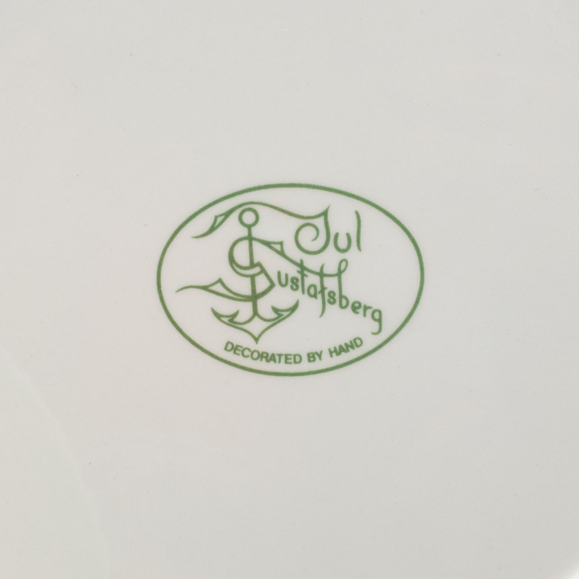 Julservis, 62 delar, porslin, "God Jul", Rörstrand/old Gustavsberg.