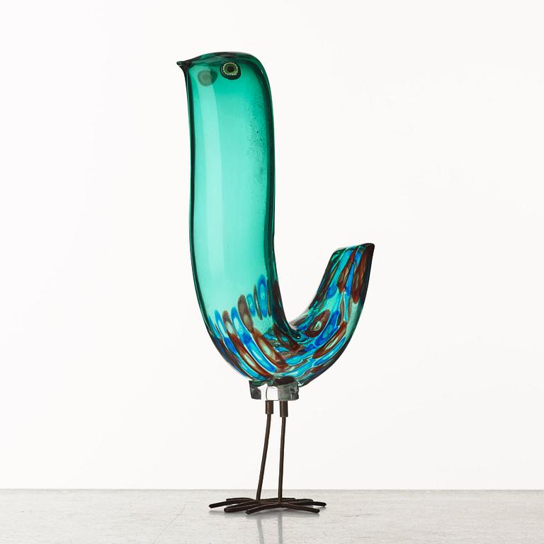 Alessandro Pianon, a "Pulcino" glass sculpture of a bird, Vistosi, Italy 1960's.