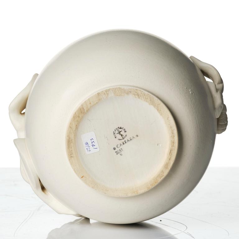 Wilhelm Kåge, a "Carrara" ceramic vase and bowl, Gustavsberg 1930s-40s.