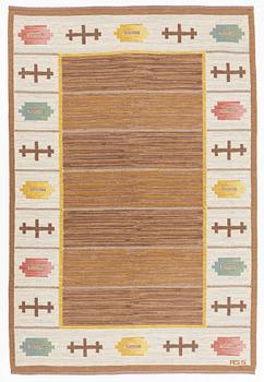 Anna-Greta Sjöqvist, matta, röllakan, signera AGS, ca 243 x 165 cm.