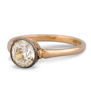 133. A RING, old cut diamond, 18K gold.  Johan Viktor Aarne, Vyborg 1928.