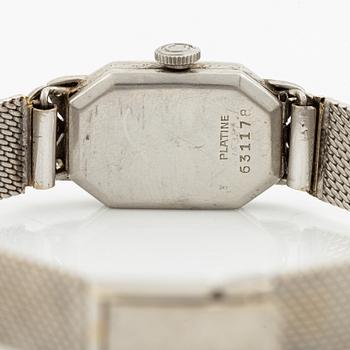 Wristwatch, Platinum/White gold, 14 mm.