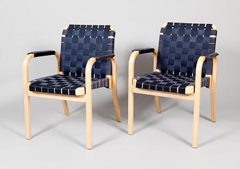 KARMSTOLAR, 1 par, Alvar Aalto, "Stol 45", stämplsign.