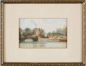 FREDRIK ISBERG, akvareller, 2 st. Monogramsign.