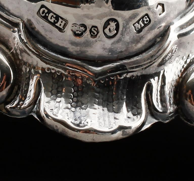 LJUSSTAKAR, 1 par, silver, CG Hallberg, Stockholm 1938.