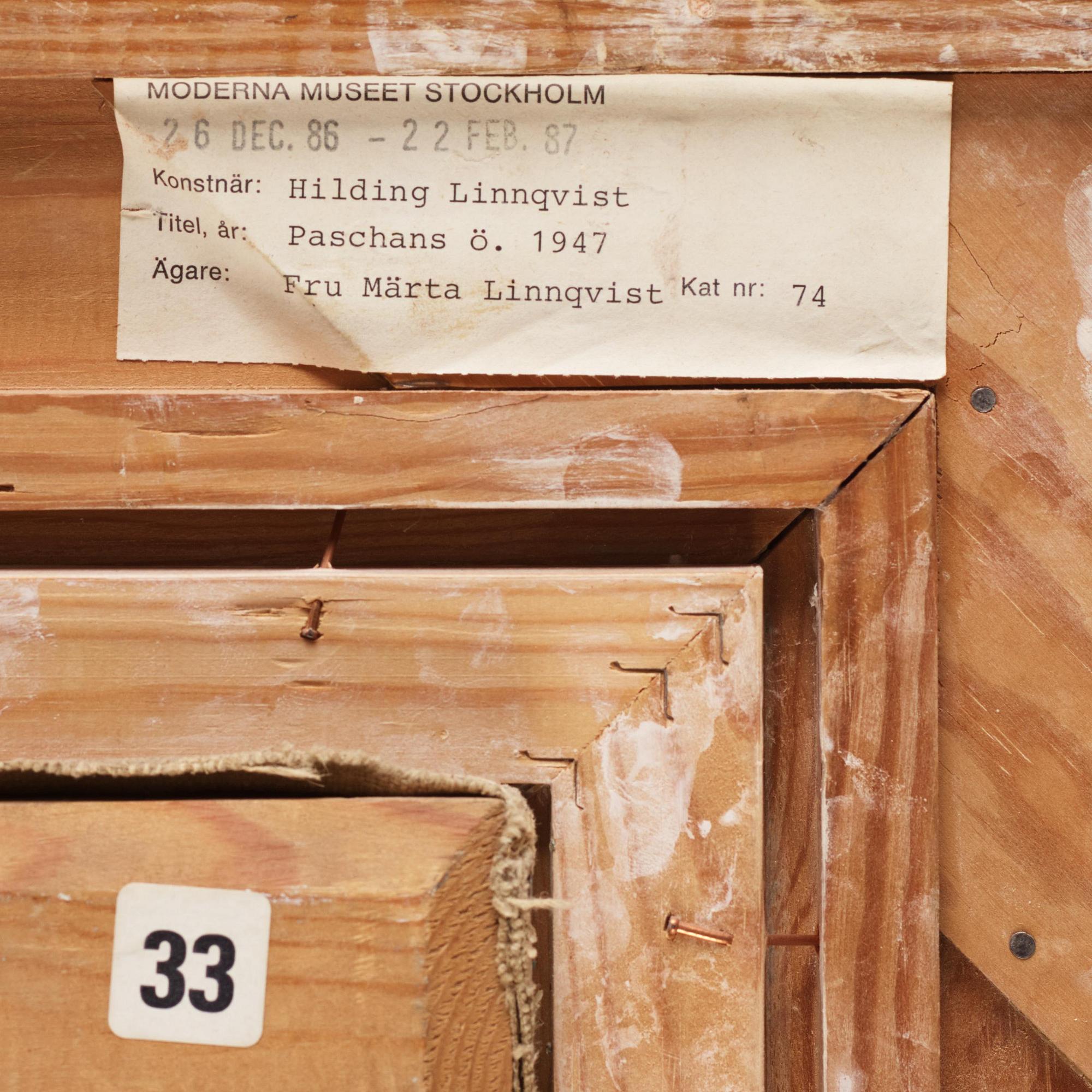 Hilding Linnqvist, "Paschans ö".