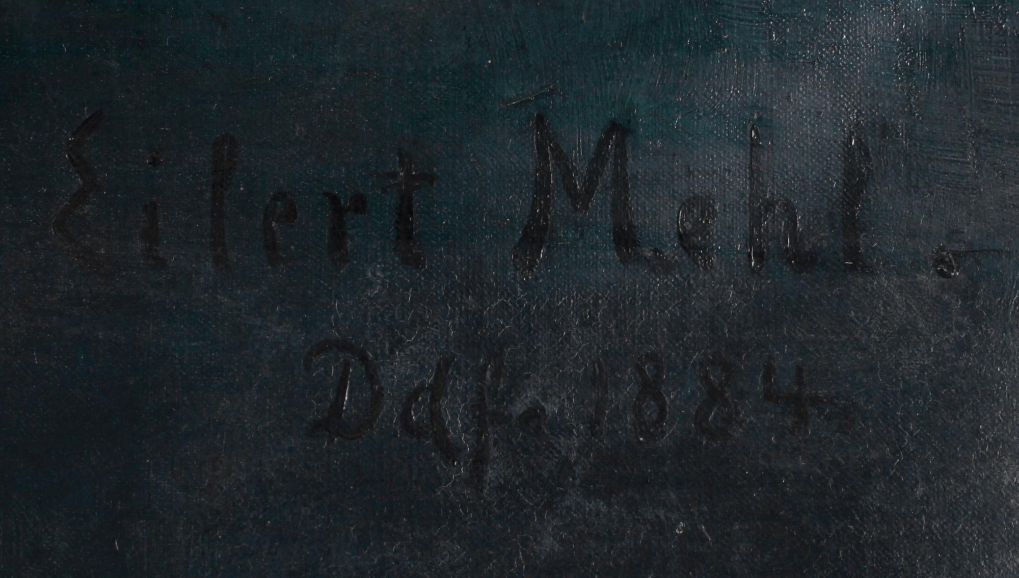 EILERT MEHL, olja på duk, signerad och daterad 1884.