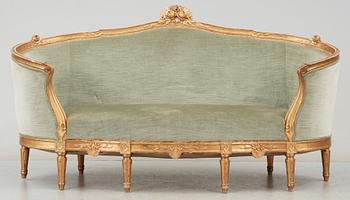 BADKARSSOFFA, gustaviansk stil, 1900-talets första hälft.