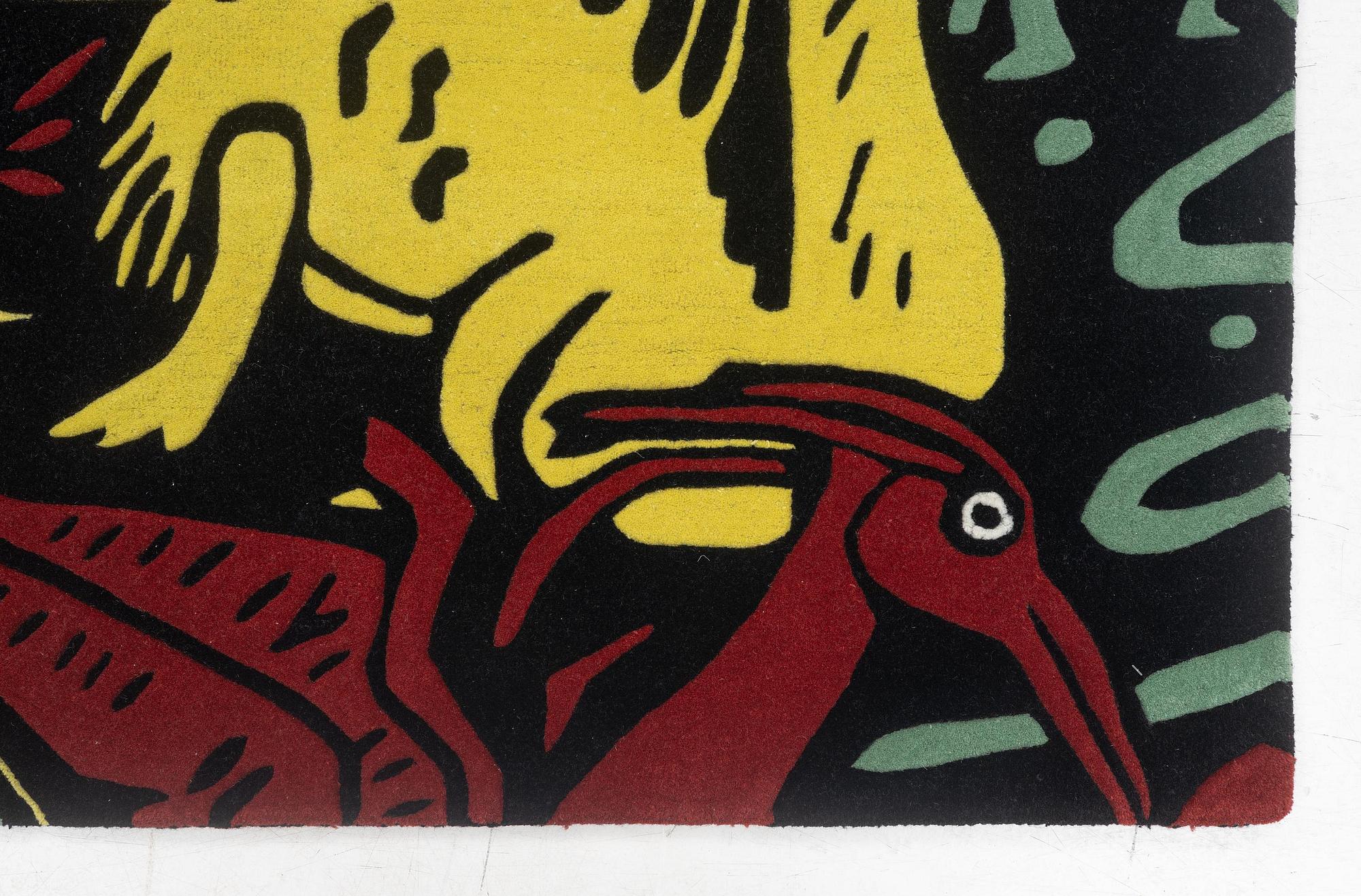 Carl Johan De Geer, matta, "Monster Subtil", handtuftad, ca 242 x 162 cm, signerad o numrerad 02.