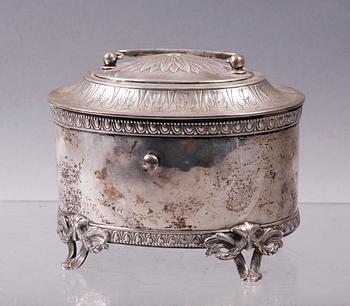 SOCKERSKRIN, silver, gustaviansk stil, Möllenborg 1918.