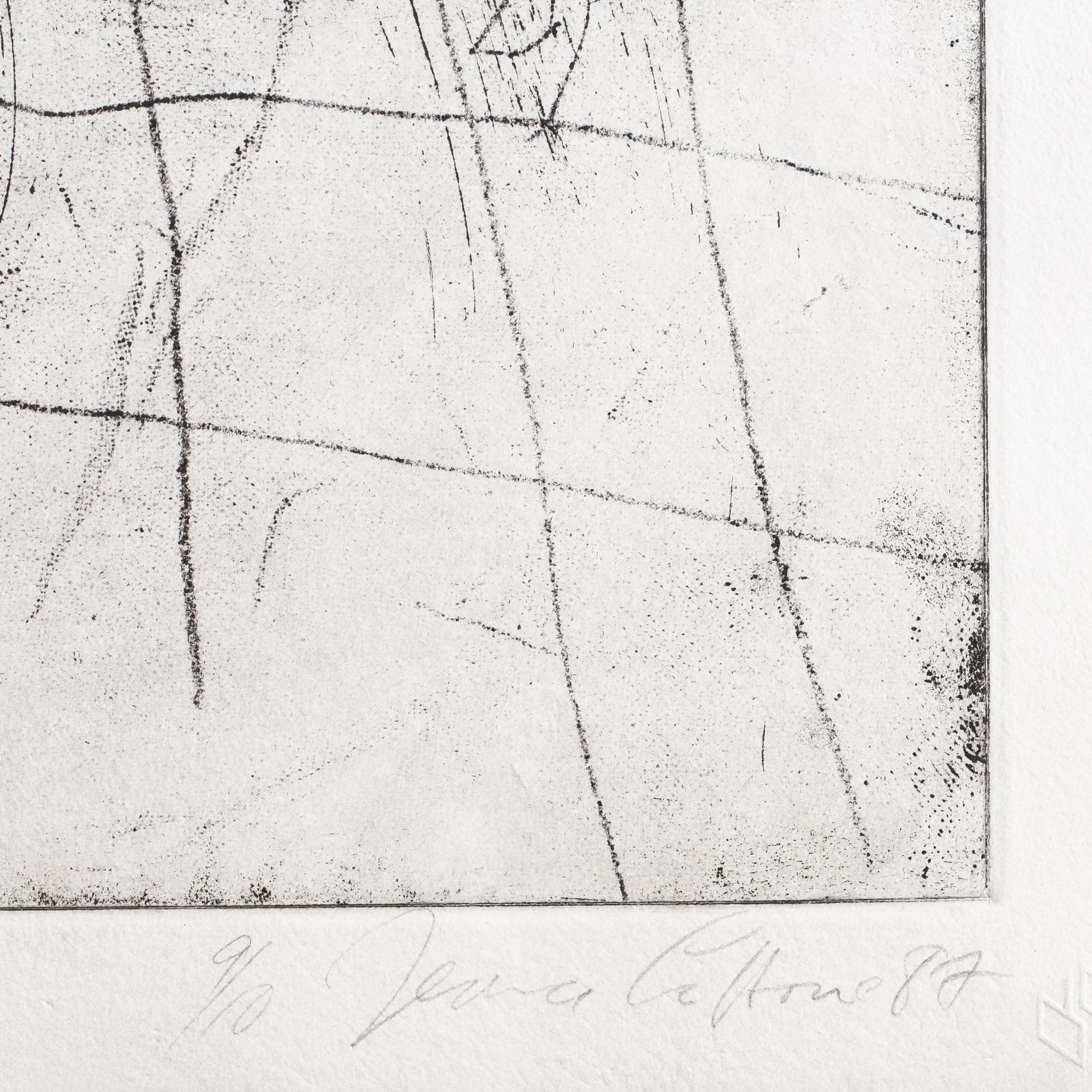 Terence La Noue, etching, signed and numbered 9/10, dated -87.