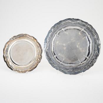 Two Danish silver plates, mark of A Michelsen, Copenhagen, Denmark 1927-29.
