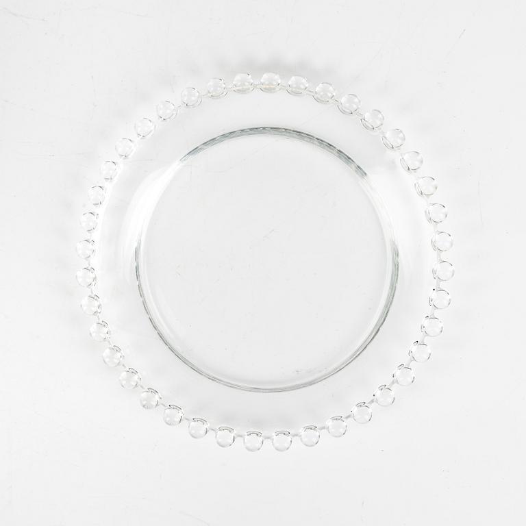 René Lalique, twelve signed glass dishes, 'Andlau', the model designed in 1933.