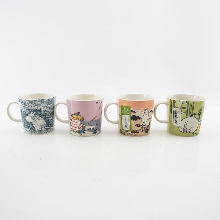 Mugs 8 pcs and 1 plate Moomin characters/ Mumin Arabia Finland.