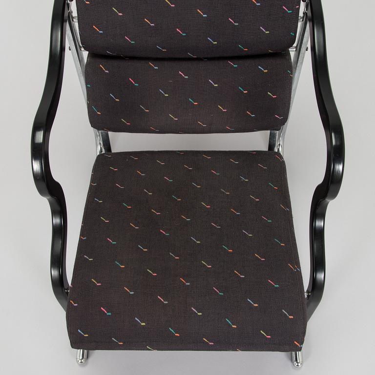 Yrjö Kukkapuro, A 1980s 'Experiment' open armchair for Avarte, Finland.