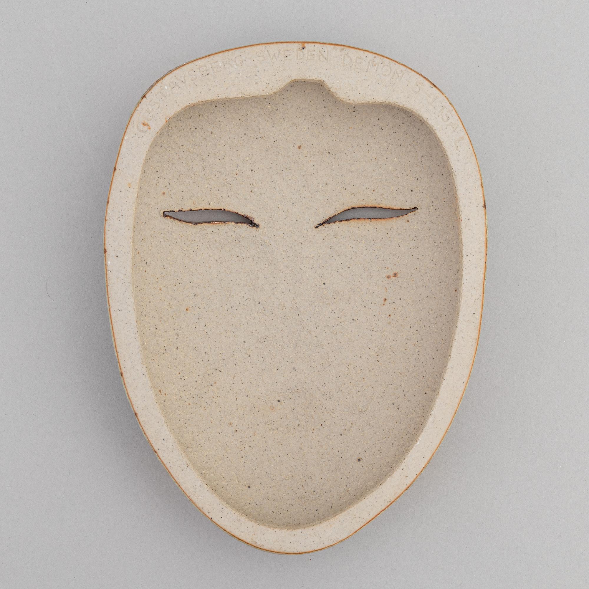 Lisa Larson, a 'Demon 5' stoneware mask, Gustavsberg.