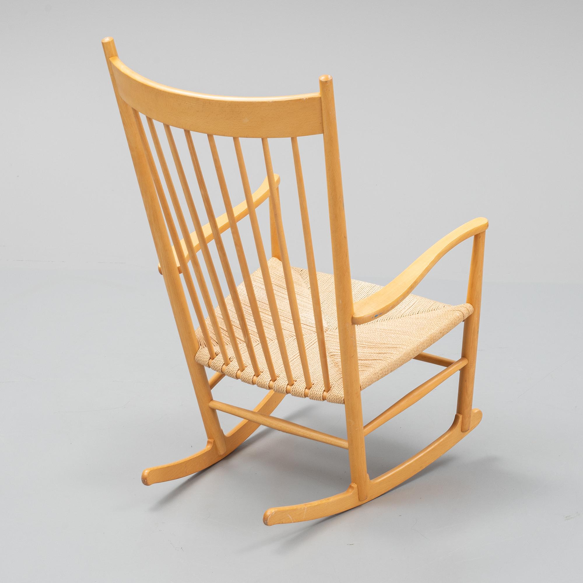 Hans J Wegner, a 'J 16' rocking chair, FDB Möbler.