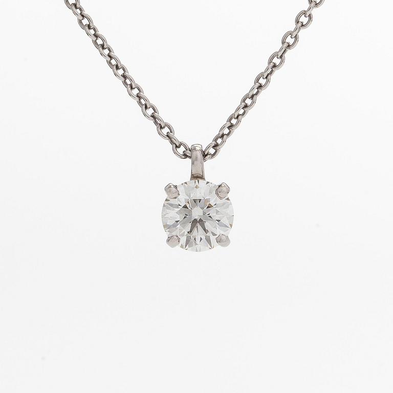 De Beers, halsband, platina med briljantslipad diamant.