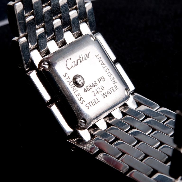 A LADIES WRIST WATCH, Cartier Steel.