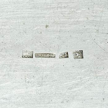 A Lithuanian silver serving dish, mark of Franz Meyer, Vilnius 1860.