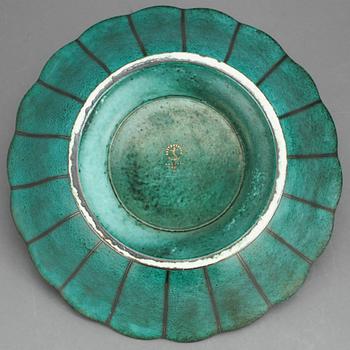 SKÅL, flintgods, Wilhelm Kåge, Argenta, Gustavsberg, 1950-tal.