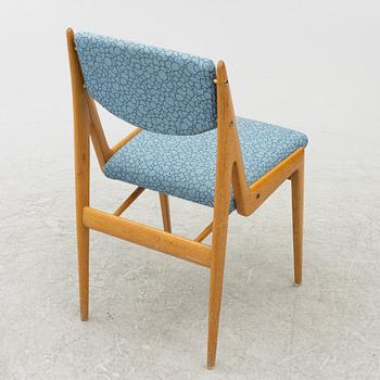 Arne Vodder, & Anton Borg, four 'Ella' chairs, Denmark, 1950's.