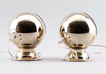 VÄGGLAMPOR, 1 par, abo Randers, H-163-1, Danmark, 1900-talets andra hälft.