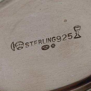 A three piece sterling silver coffee set, Germany. 20th century.