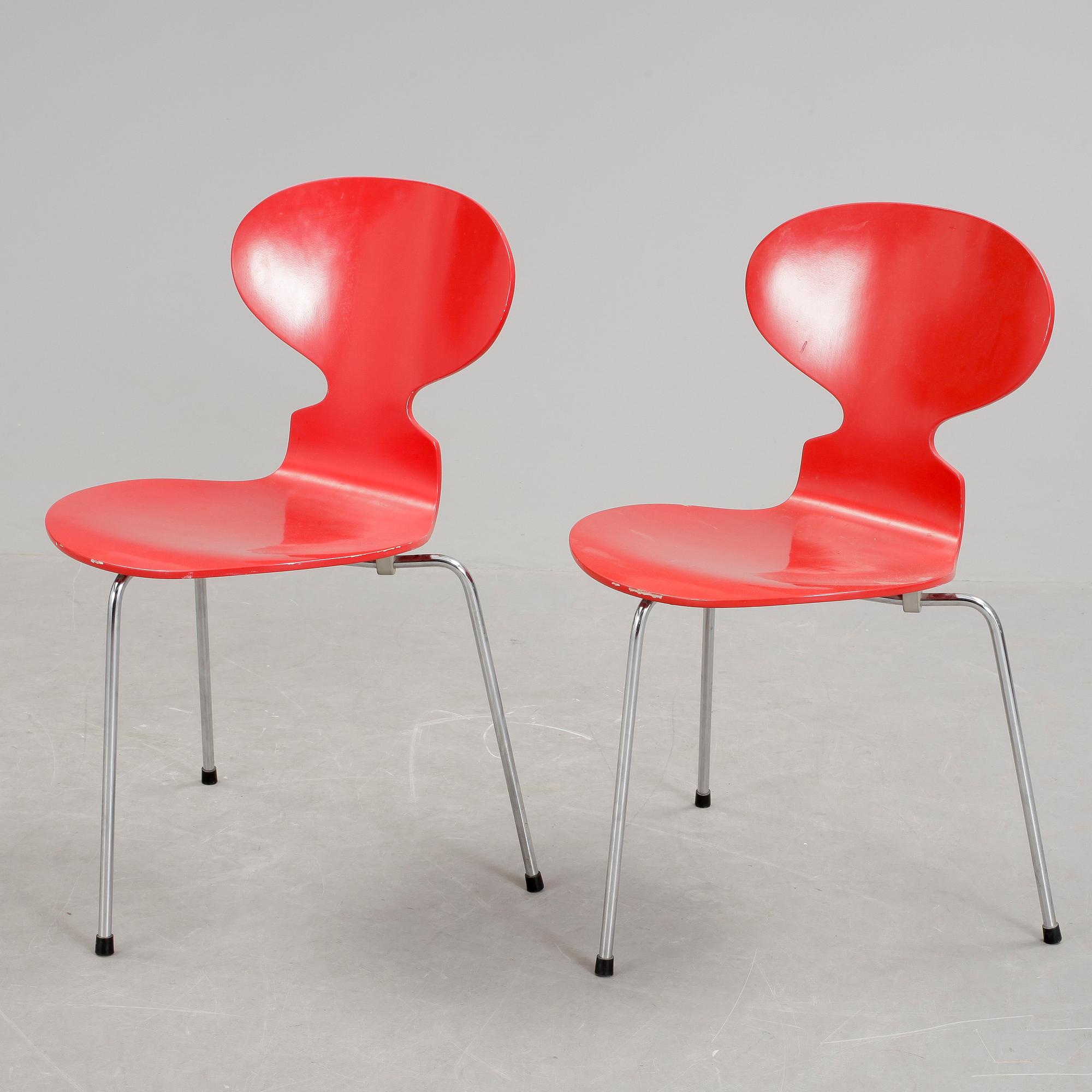 STOLAR, ett par, "Myran", Fritz Hansen, Danmark, 1900-talets andra hälft.