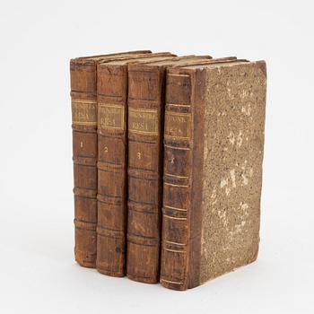 Books, four volumes,  Carl Peter Thunberg, Resa uti Europa, Africa, Asia 1770-1779. I-IV.