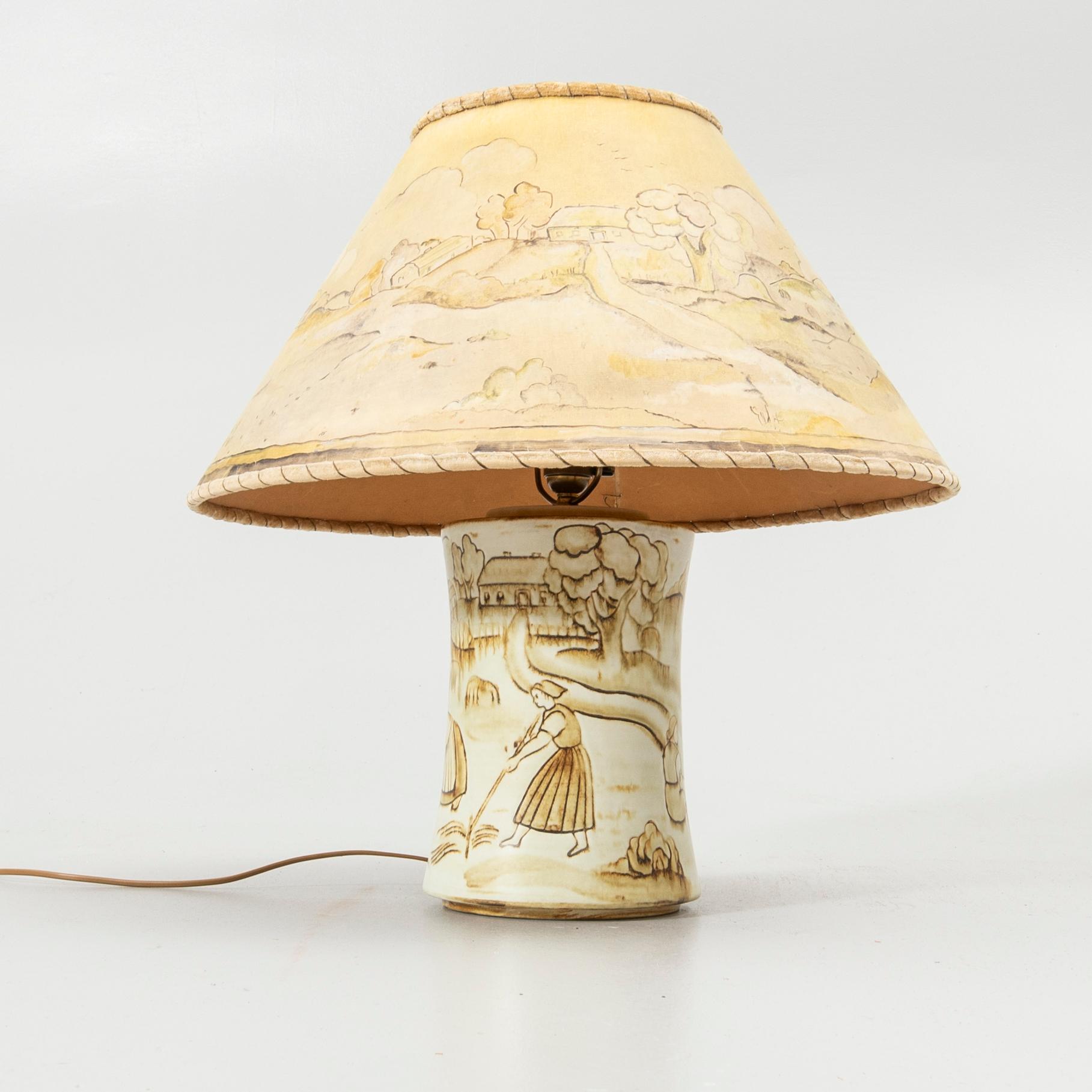 Gertrud Lönegren, Bordslampa, "L147", Rörstrand, 1930/40-tal.