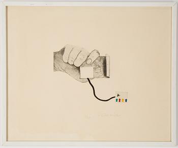 PG Thelander, etching with separtin coloured plates, 1965, signed 8/20.