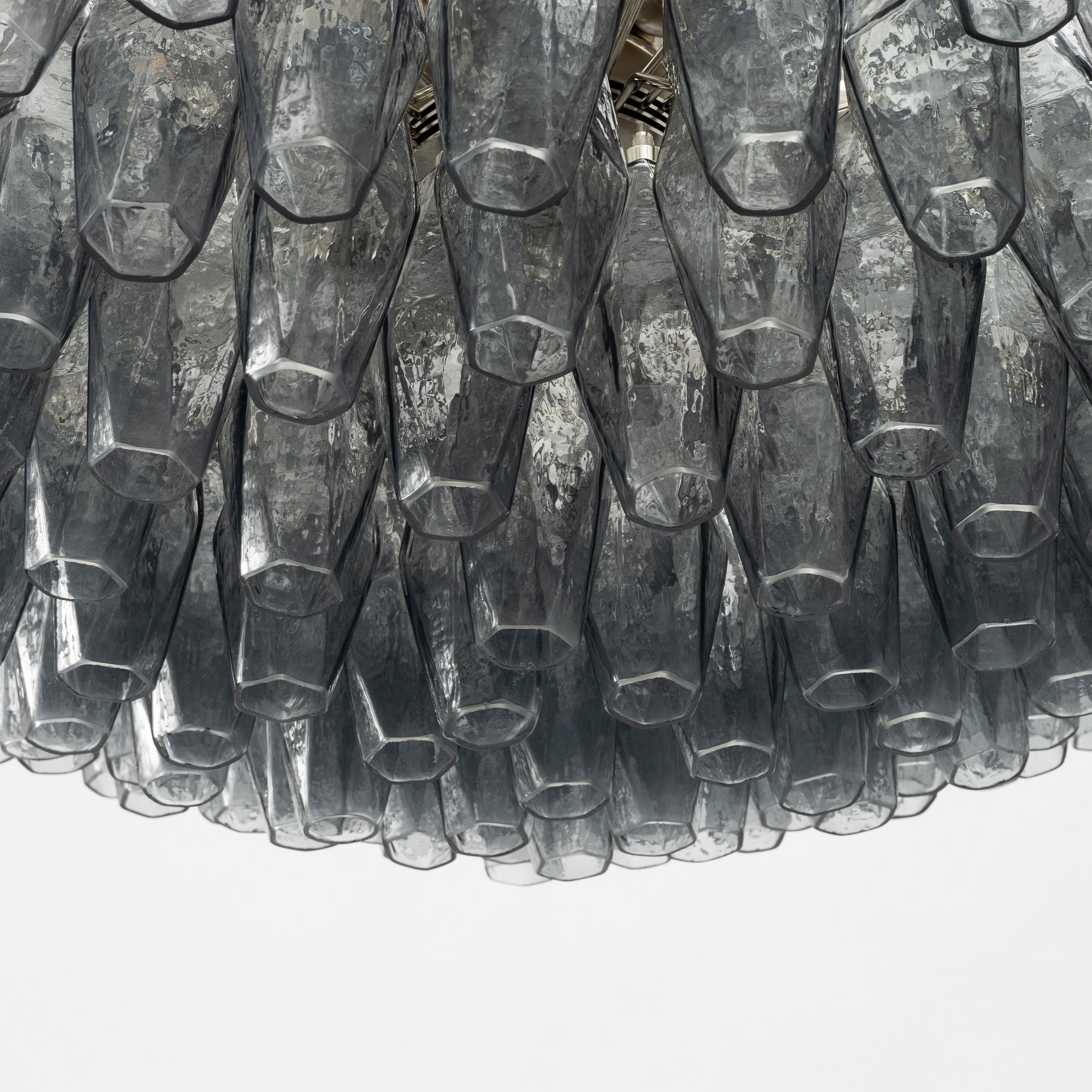 Carlo Scarpa, a 'Polyhedra' chandelier, Venini, Murano, Italy, contemporary.