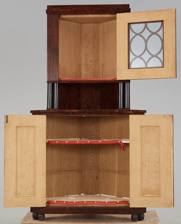 HÖRNSKÅP, art deco, 1930/40-tal.