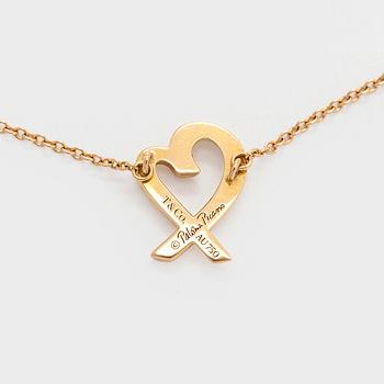 Tiffany & Co, Paloma Picasso, an 18K gold 'Loving Heart' necklace.