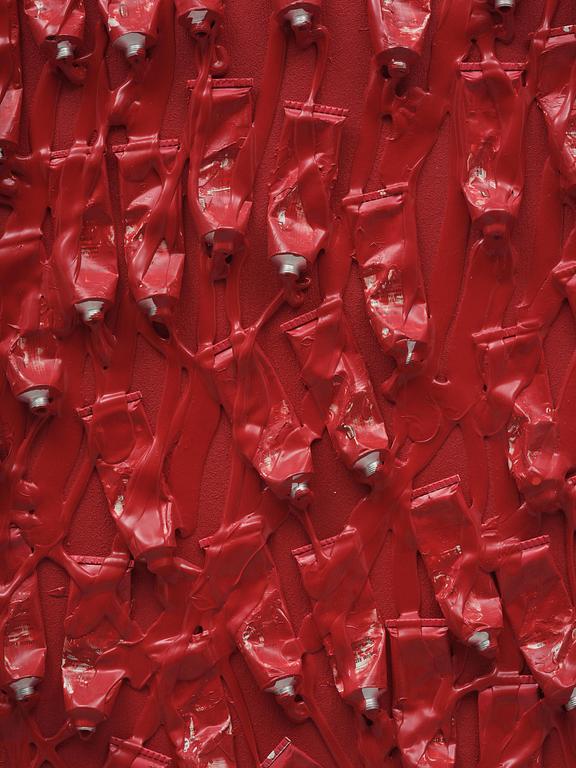 Arman (Armand Pierre Fernandez), "Monochrome accumulation no 5007".